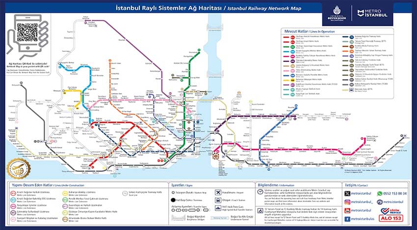نقشه مترو استانبول ترکیه